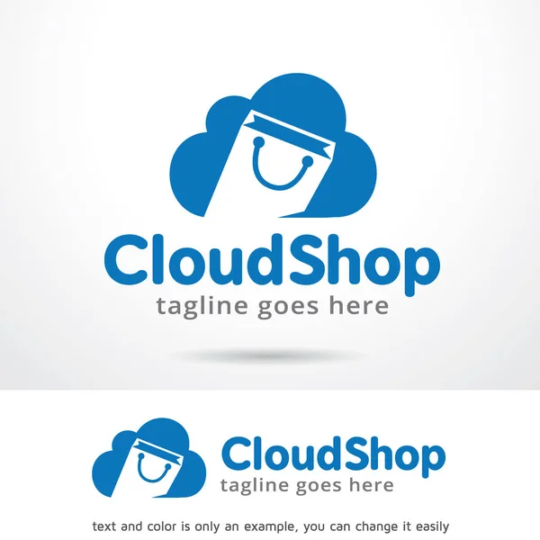 Bulut Dükkanı Logo şablonu tasarlamak vektör — Stok Vektör