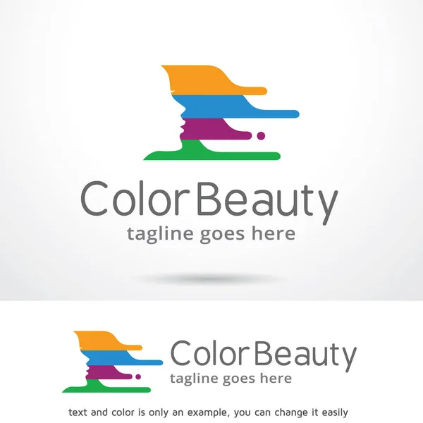 Cor Beleza Logotipo Modelo Design Vector —  Vetores de Stock