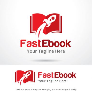 Hızlı Ebook Logo şablonu tasarlamak vektör