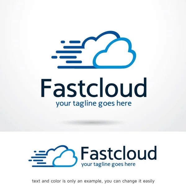 Fast Cloud Logo Template Design Vector —  Vetores de Stock