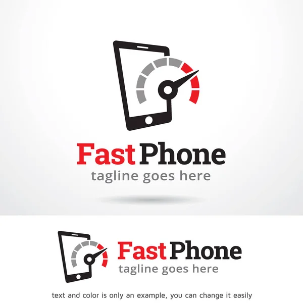 Fast Phone Logo Template Design Vector — Stock Vector