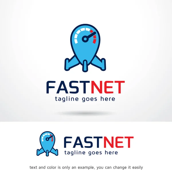 Fast Net Logo Template Design Vector —  Vetores de Stock