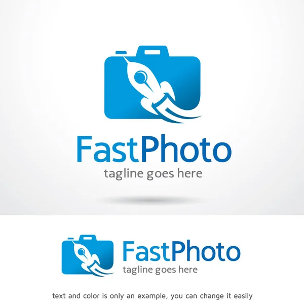 Hızlı fotoğraf Logo şablonu tasarlamak vektör — Stok Vektör
