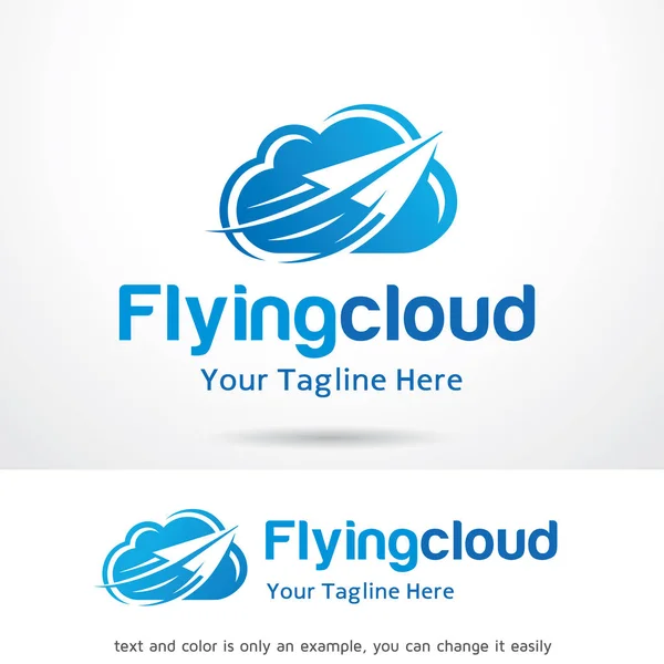 Flying Cloud Logo Template Design Vector —  Vetores de Stock