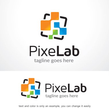 Pixel Lab Logo şablonu tasarlamak vektör