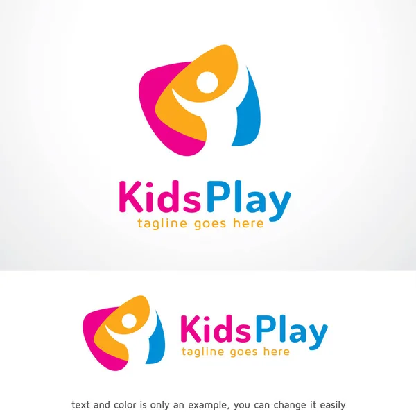 Logo şablonu tasarlamak vektör çocuk oyun
