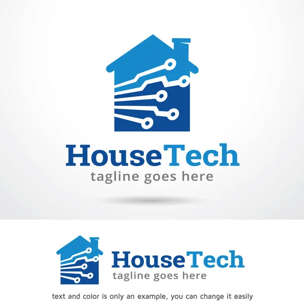 Haus tech logo vorlage design vektor — Stockvektor