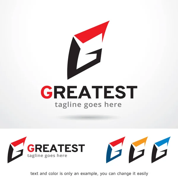 Letter G grootste Logo Template Design Vector — Stockvector