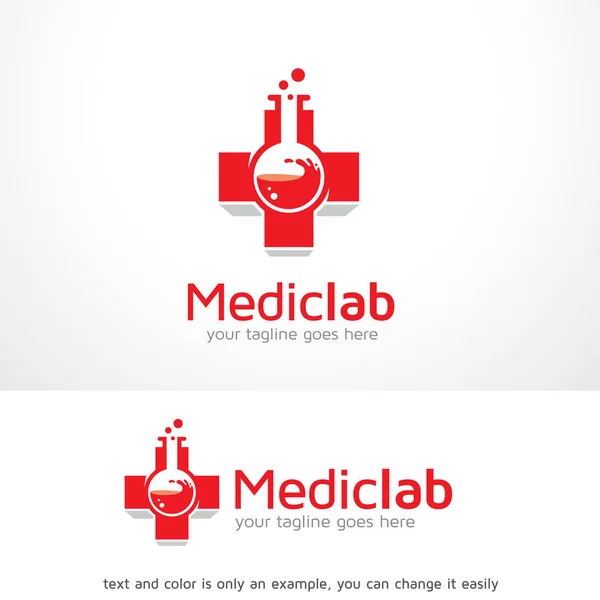 Medic Lab Logo Template Desain Vektor - Stok Vektor