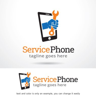Servis telefon Logo şablonu tasarlamak vektör
