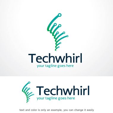 Techwhirl Logo şablonu tasarlamak vektör