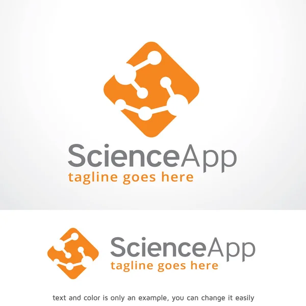Ciencia App Logo Plantilla Diseño Vector — Vector de stock
