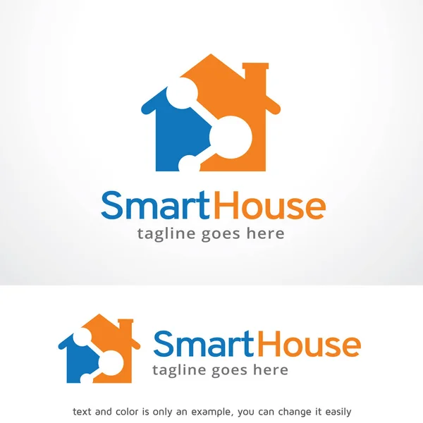 Akıllı ev Logo şablonu tasarlamak vektör — Stok Vektör