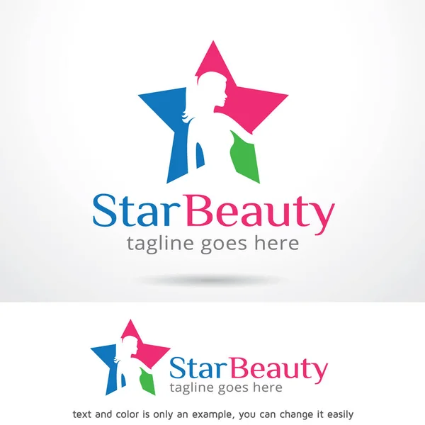 Star Beauty Logo Template Design Vector —  Vetores de Stock