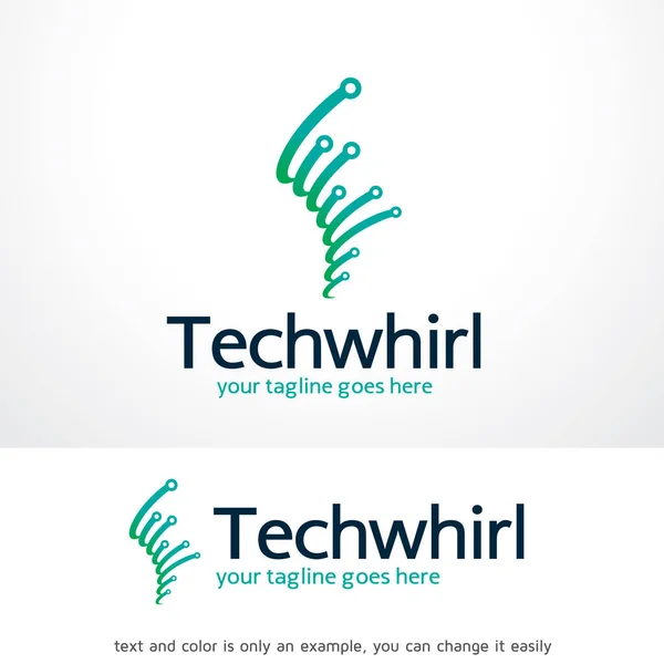 Techwhirl Logo Template Design Vector —  Vetores de Stock