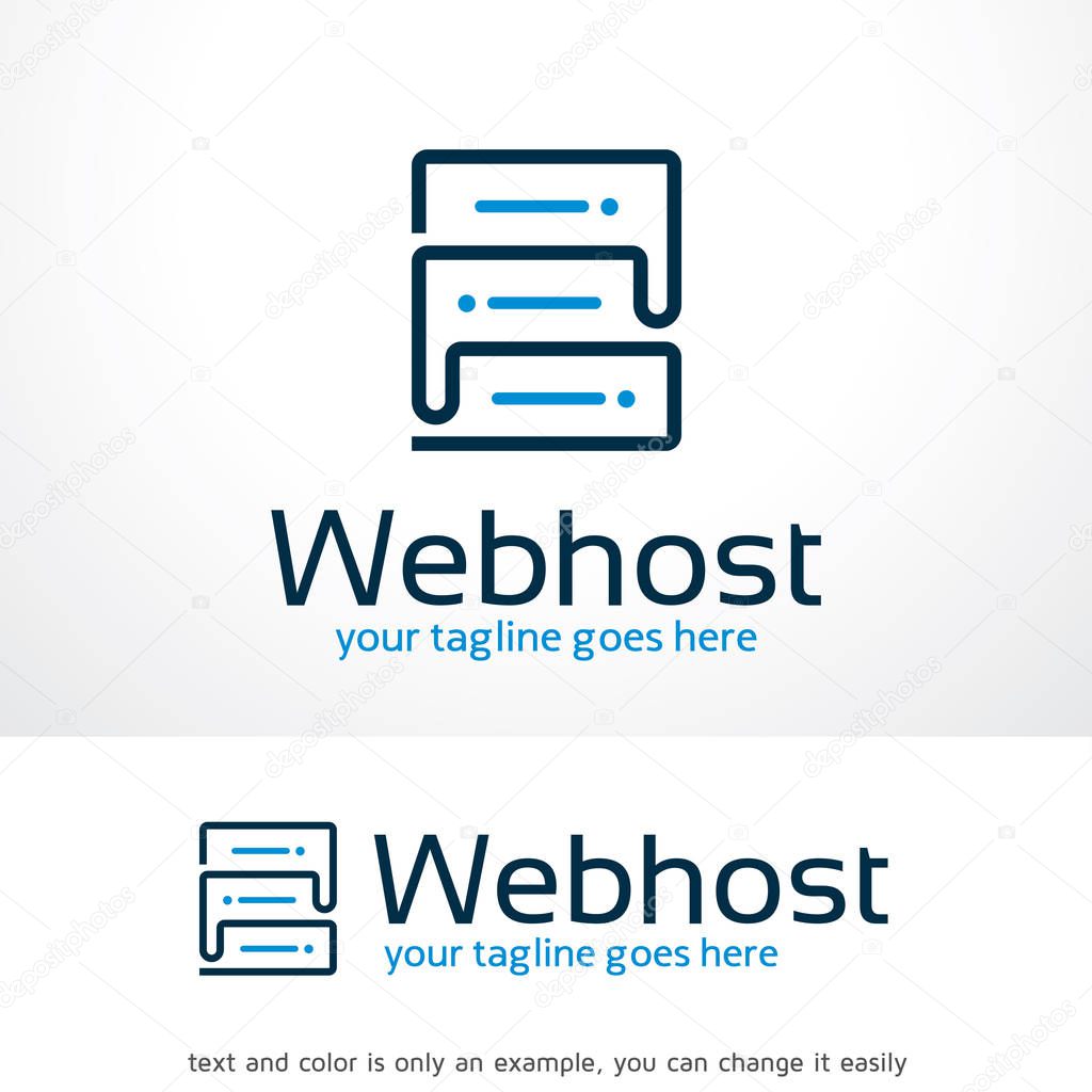 Web Hosting Logo Template Design Vector
