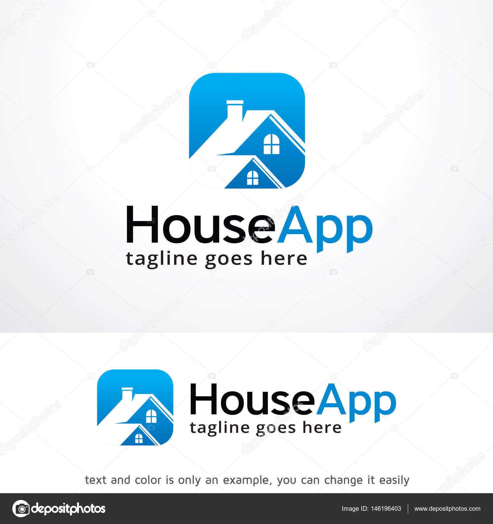 House App Logo Template Design Vector Stock Vector By gunaonedesign 