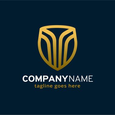 Kalkan Logo şablonu tasarlamak vektör 