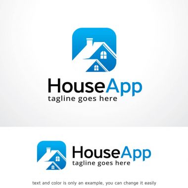 House App Logo şablonu tasarlamak vektör 