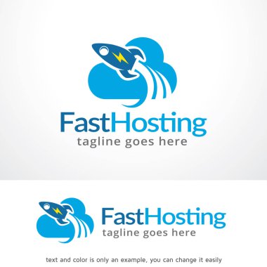 Logo şablonu tasarlamak vektör barındırma fast 