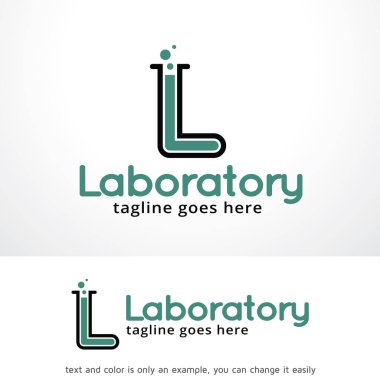 Laboratuvar Logo şablonu tasarlamak vektör 