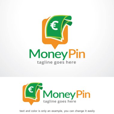 Para PIN logosu şablonu tasarlamak vektör 