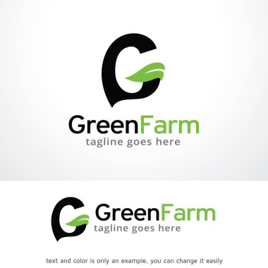 G harfi yaprak Logo şablonu tasarlamak vektör 