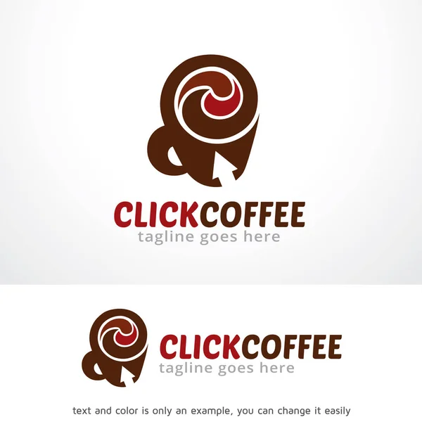 コーヒーのロゴのテンプレートのデザインのベクトルをクリックします。 — ストックベクタ