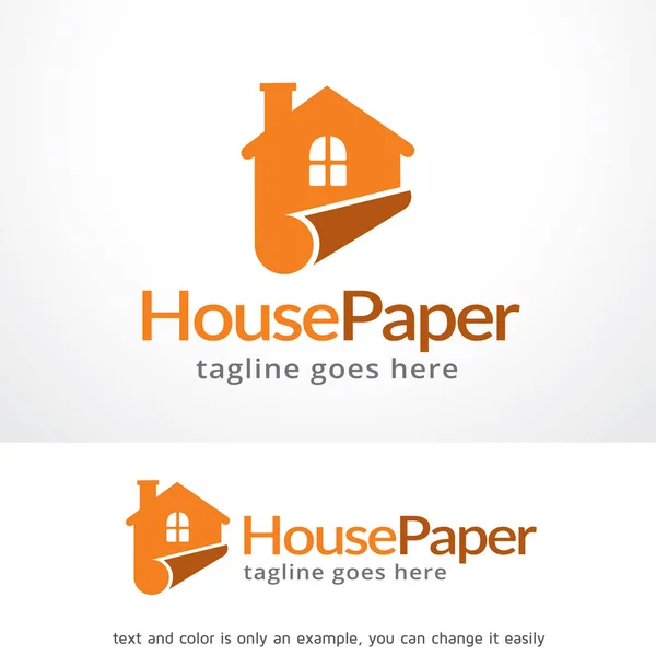 Huis papier Logo Template Design Vector — Stockvector