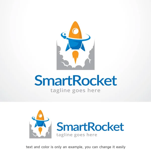 Vettore di progettazione del modello logo Smart Rocket — Vettoriale Stock