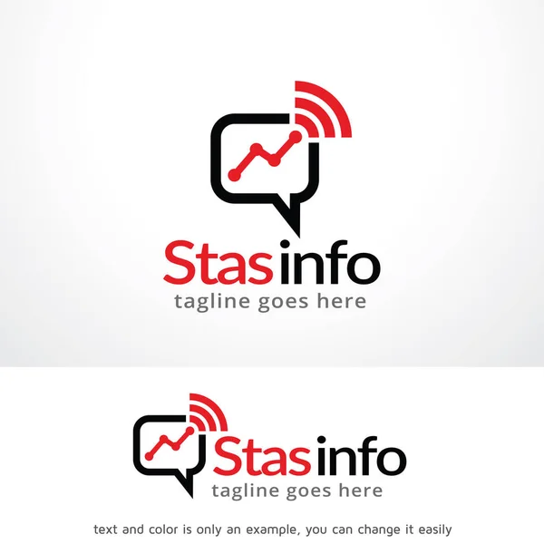 Estatísticas Info Logo Template Design Vector —  Vetores de Stock