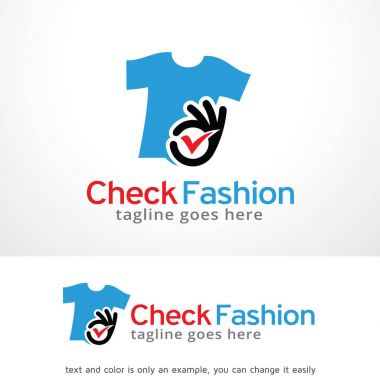 Kontrol moda Logo şablonu tasarlamak vektör, amblem, tasarım konsepti, yaratıcı simge, simge