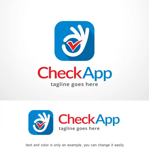 Check App Logo Template Design Vector, Emblema, Concepto de diseño, Símbolo creativo, Icono — Vector de stock