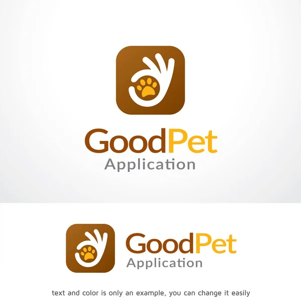 Bom Pet Logo Template Design Vetor, Emblema, Conceito de Design, Símbolo Criativo, Ícone — Vetor de Stock