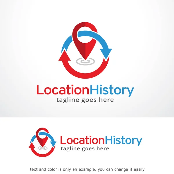 Histórico de localização Logo Template Design Vector, Emblema, Design Concept, Símbolo criativo, Ícone —  Vetores de Stock