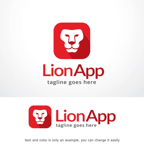Lion App Logo Template Design Vector, Emblem, Design Concept, Creative Symbol, Icon — Stock Vector