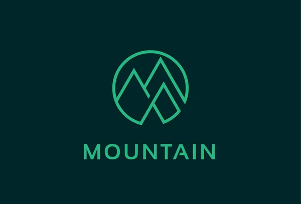 Аннотация Mountain Logo Template Design Vector, Emblem, Design Concept, Creative Symbol, Icon — стоковый вектор