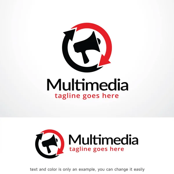 Multimediální Logo šablony Design vektor, emblém, Design konceptu, kreativní Symbol, ikona — Stockový vektor