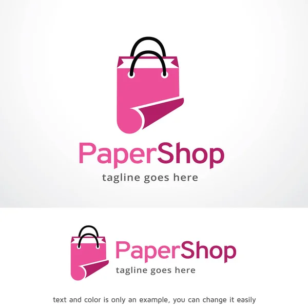 Design de modelo de logotipo de loja de papel Vetor, Emblema, Conceito de design, Símbolo criativo, Ícone —  Vetores de Stock