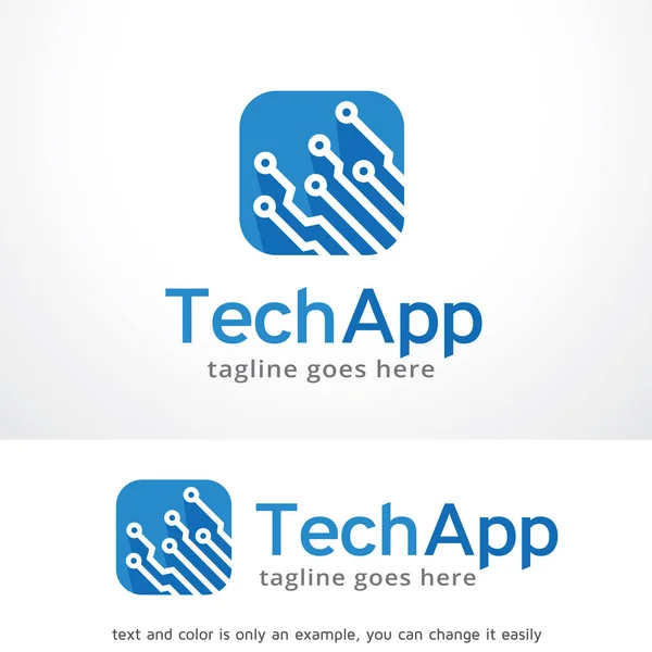 Tecnología App Logo Template Design Vector, Emblema, Concepto de diseño, Símbolo creativo, Icono — Archivo Imágenes Vectoriales