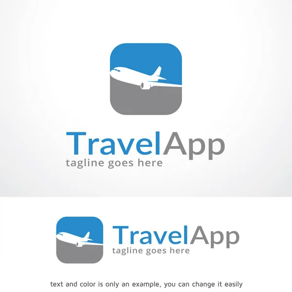 Travel App Logo Template Design Vector, Emblem, Design Concept, Creative Symbol, Icon — Stock Vector