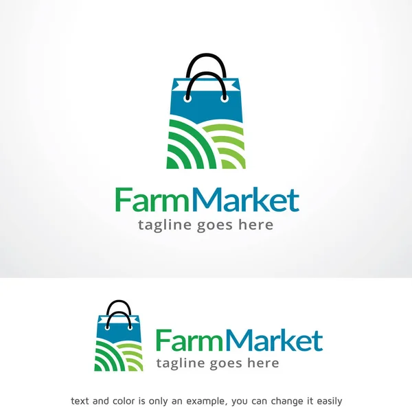 Plantilla de logotipo del mercado agrícola Vector de diseño, emblema, concepto de diseño, símbolo creativo, icono — Archivo Imágenes Vectoriales