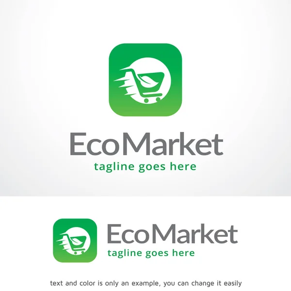 Eco Market Logo Template Design Vector, Emblema, Conceito de Design, Símbolo Criativo, Ícone — Vetor de Stock