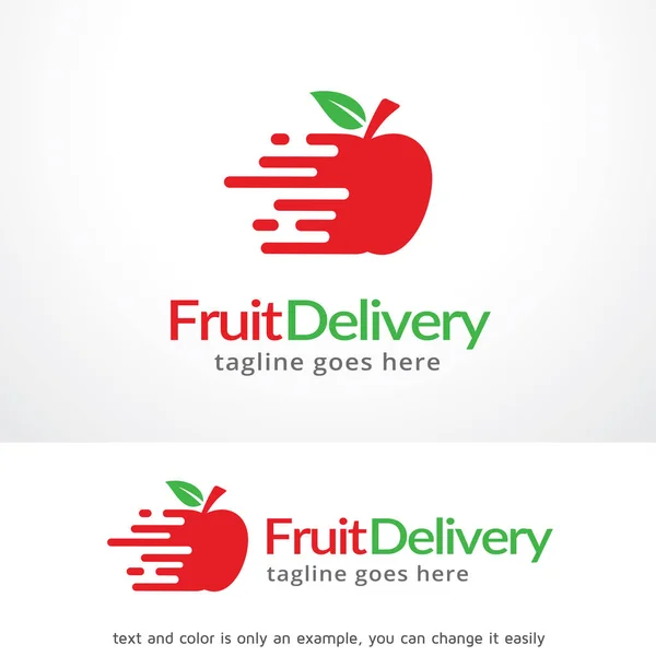 Логотип доставки фруктів Дизайн шаблону Вектор, емблема, концепція дизайну, творчий символ, піктограма — стоковий вектор