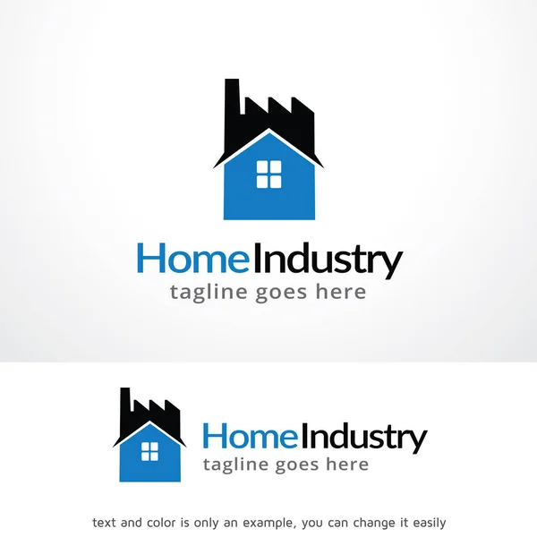 Inicio Industria Diseño de Logo Vector, Emblema, Concepto de Diseño, Símbolo Creativo, Icono — Vector de stock