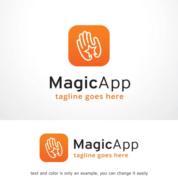 Magiczna ręczna Logo aplikacji szablon projekt wektor, godło, projekt koncepcji, Creative Symbol, ikona — Wektor stockowy