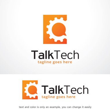 Konuşmak teknoloji Logo şablonu tasarlamak vektör, amblem, tasarım konsepti, yaratıcı simge, simge