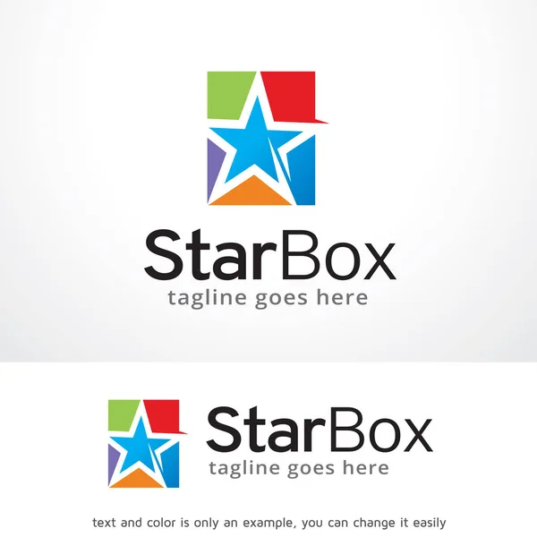 Star Box Color Logo Template Design Vetor, Emblema, Conceito de Design, Símbolo Criativo, Ícone —  Vetores de Stock