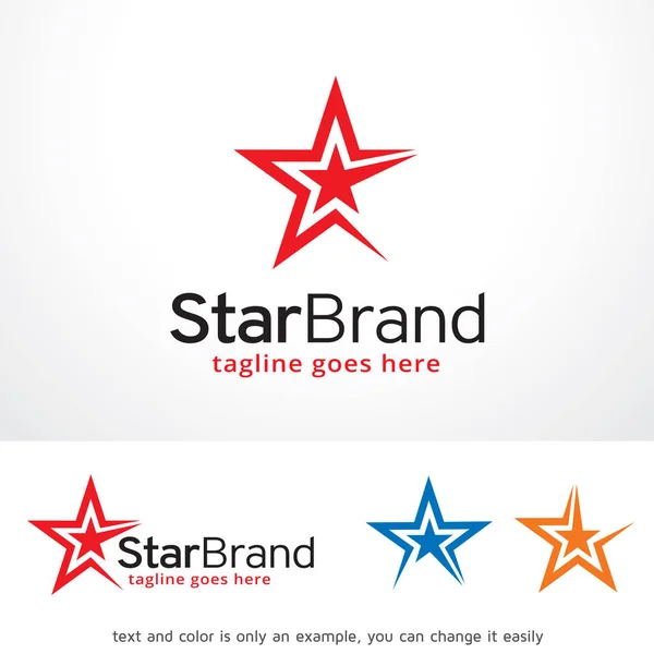 Plantilla de logotipo de marca estrella Vector de diseño, emblema, concepto de diseño, símbolo creativo, icono — Archivo Imágenes Vectoriales