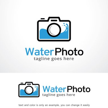 Fotoğraf Logo şablonu tasarlamak vektör, amblem, tasarım konsepti, yaratıcı simge, simge su